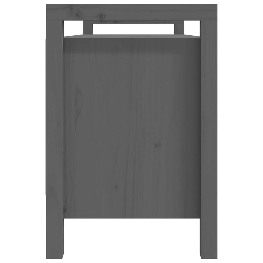 Halbankje 110X40X60 Cm Massief Grenenhout Grijs