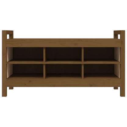 Halbankje 110X40X60 Cm Massief Grenenhout Honingbruin