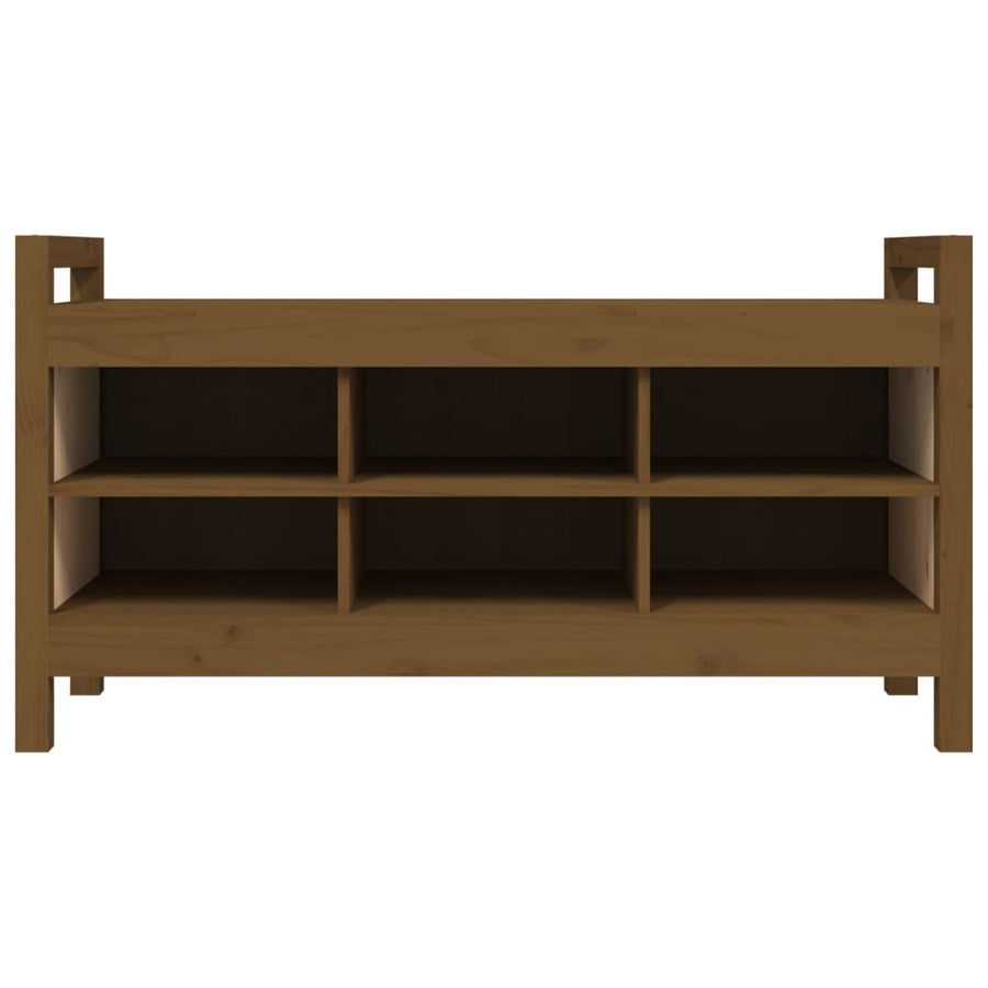 Halbankje 110X40X60 Cm Massief Grenenhout Honingbruin