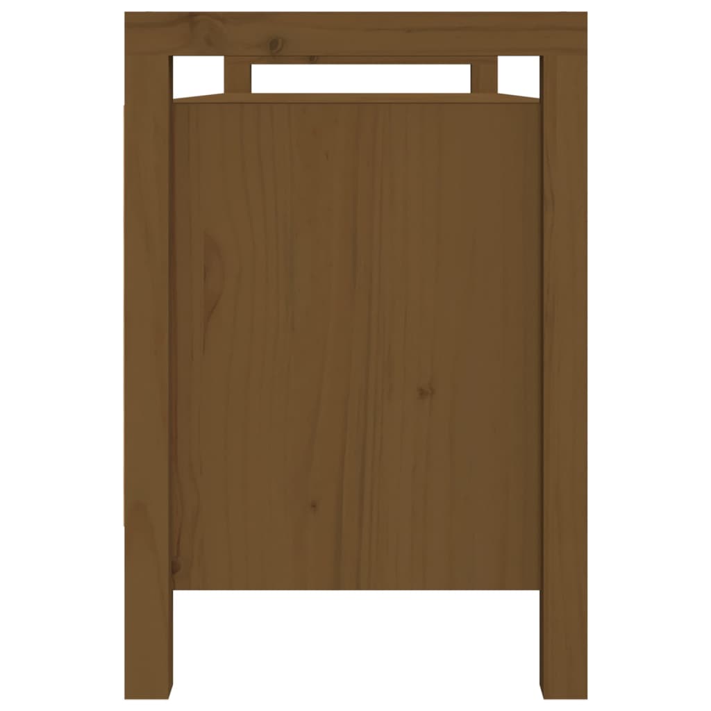 Halbankje 110X40X60 Cm Massief Grenenhout Honingbruin
