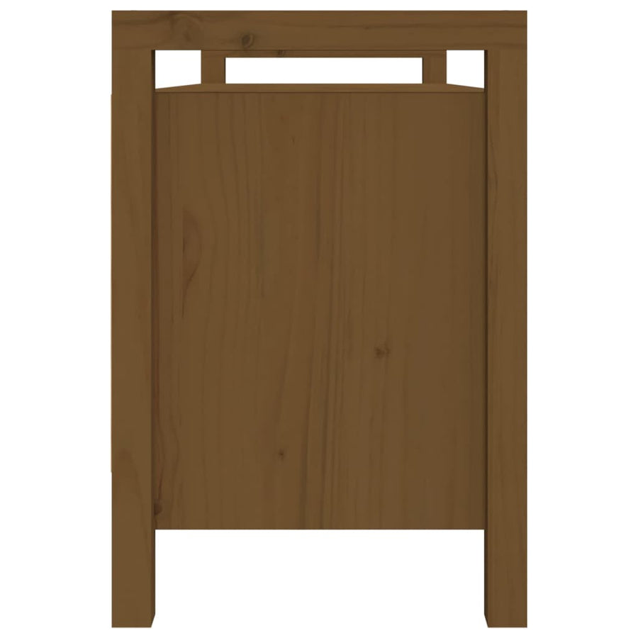 Halbankje 110X40X60 Cm Massief Grenenhout Honingbruin