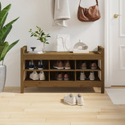 Halbankje 110x40x60 cm massief grenenhout honingbruin
