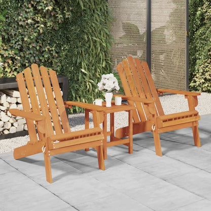 Tuinstoelen Adirondack Massief Acaciahout 2 Bruin Zonder voetensteun