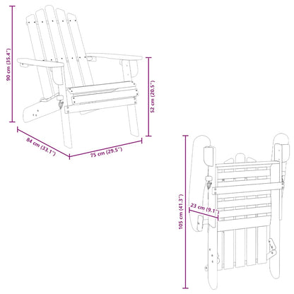 Tuinstoelen Adirondack Met Voetensteunen Acaciahout 2