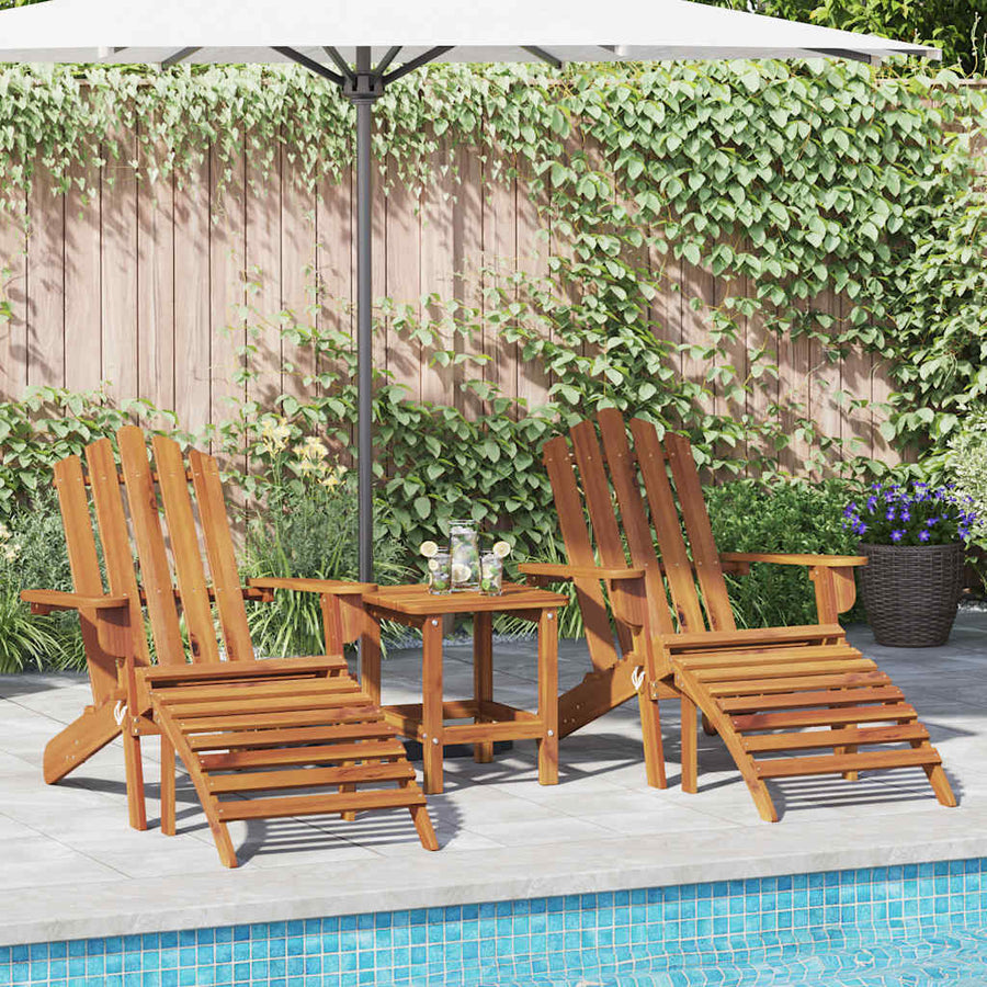 Tuinstoelen Adirondack Met Voetensteunen Acaciahout 2