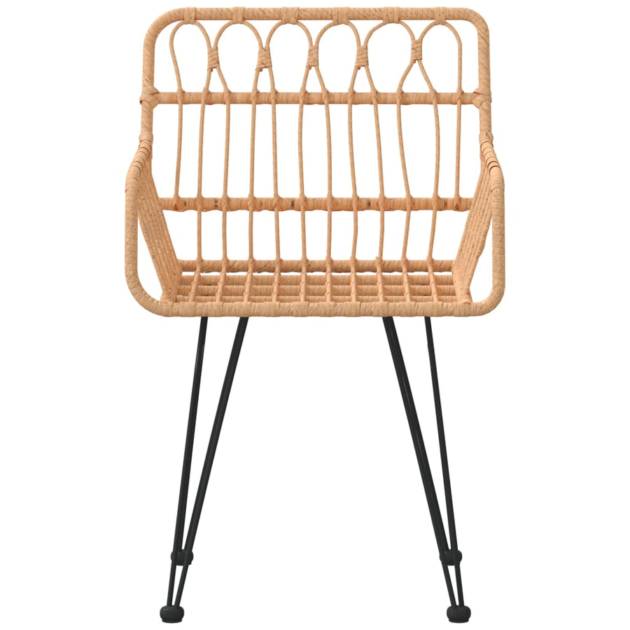 Tuinstoelen Met Armleuning 56X64X80 Cm Pe-Rattan Bruin