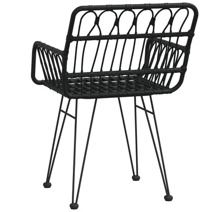 Tuinstoelen Met Armleuning 56X64X80 Cm Pe-Rattan Zwart