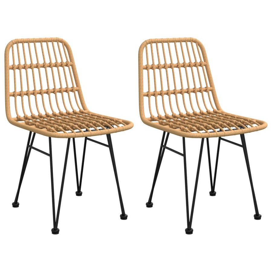 Tuinstoelen 48X6 84 Cm Pe-Rattan Bruin