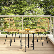 Tuinstoel 48x62x84 cm PE-rattan 2 stuks