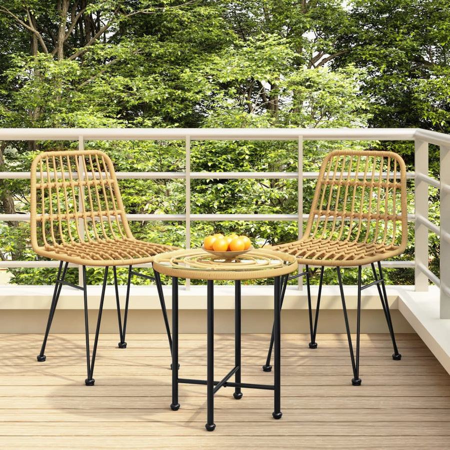 Tuinstoelen 48X6 84 Cm Pe-Rattan Bruin