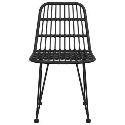 Tuinstoelen 48X6 84 Cm Pe Rattan Zwart