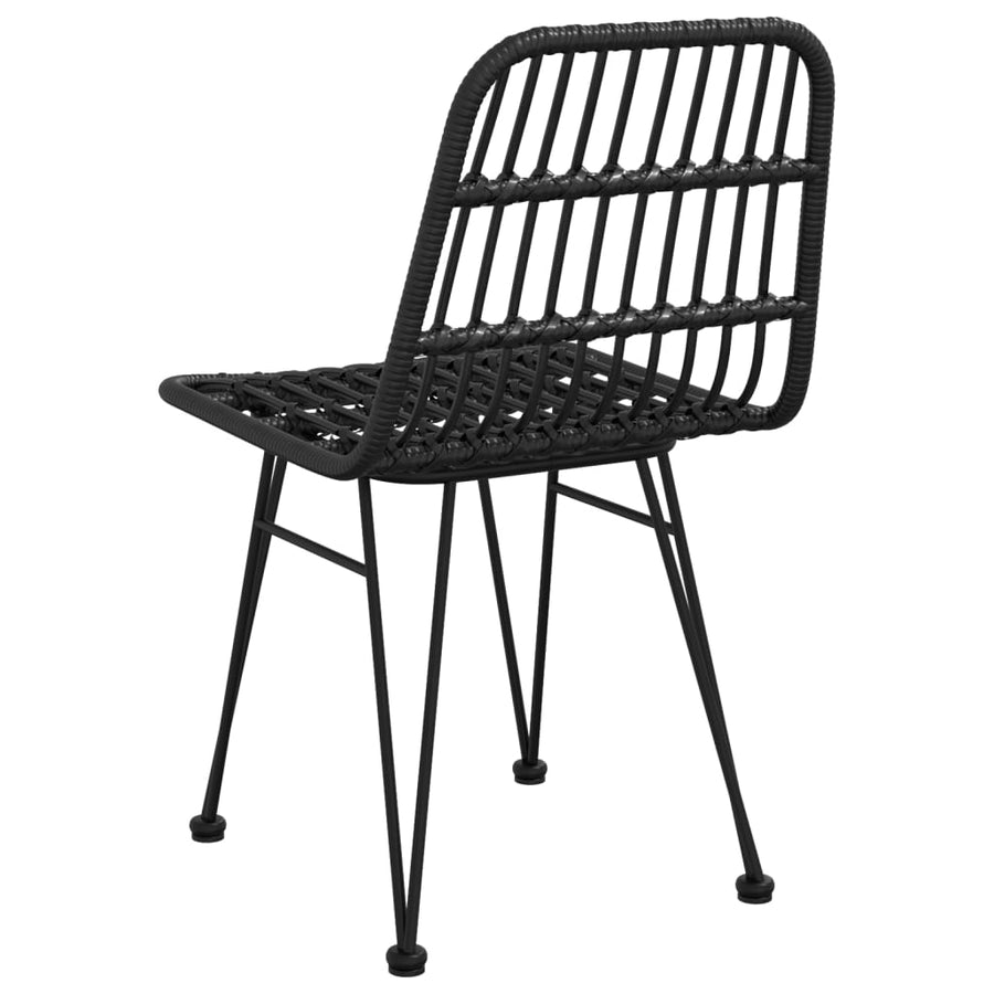 Tuinstoelen 48X6 84 Cm Pe Rattan Zwart