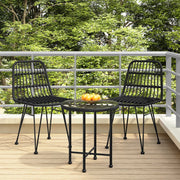 Tuinstoelen 2 st PE Poly Rattan zwart 48x62x84 cm