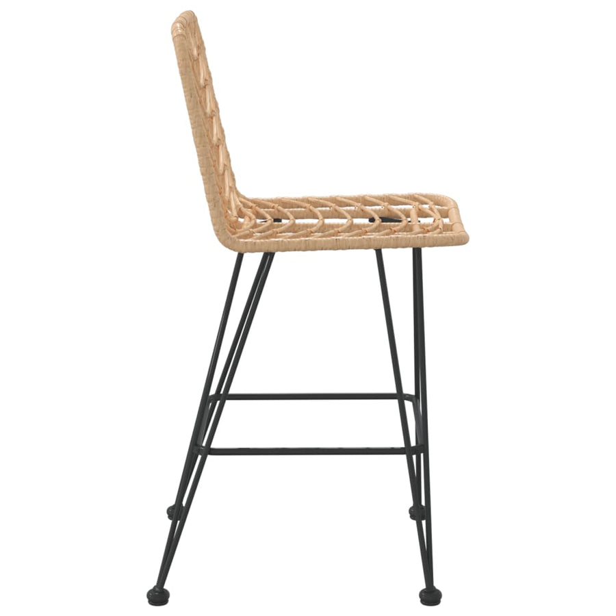 Barkrukken 45X56X103,5 Cm Pe-Ratten En Staal Bruin