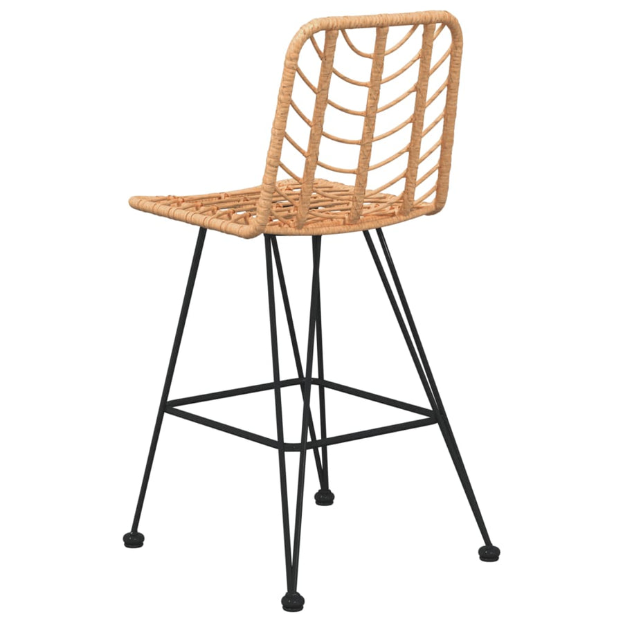 Barkrukken 45X56X103,5 Cm Pe-Ratten En Staal Bruin