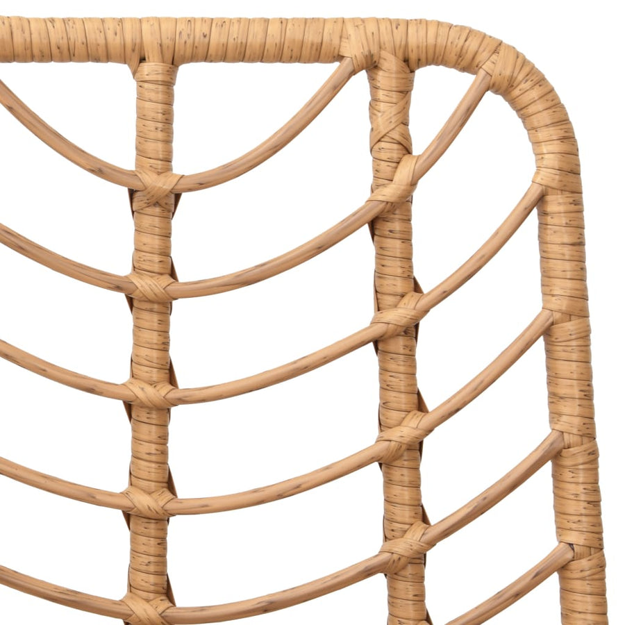 Barkrukken 45X56X103,5 Cm Pe-Ratten En Staal Bruin