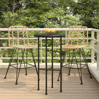 Bar stools 2 pcs 45x56x103.5 cm PE rattan and steel