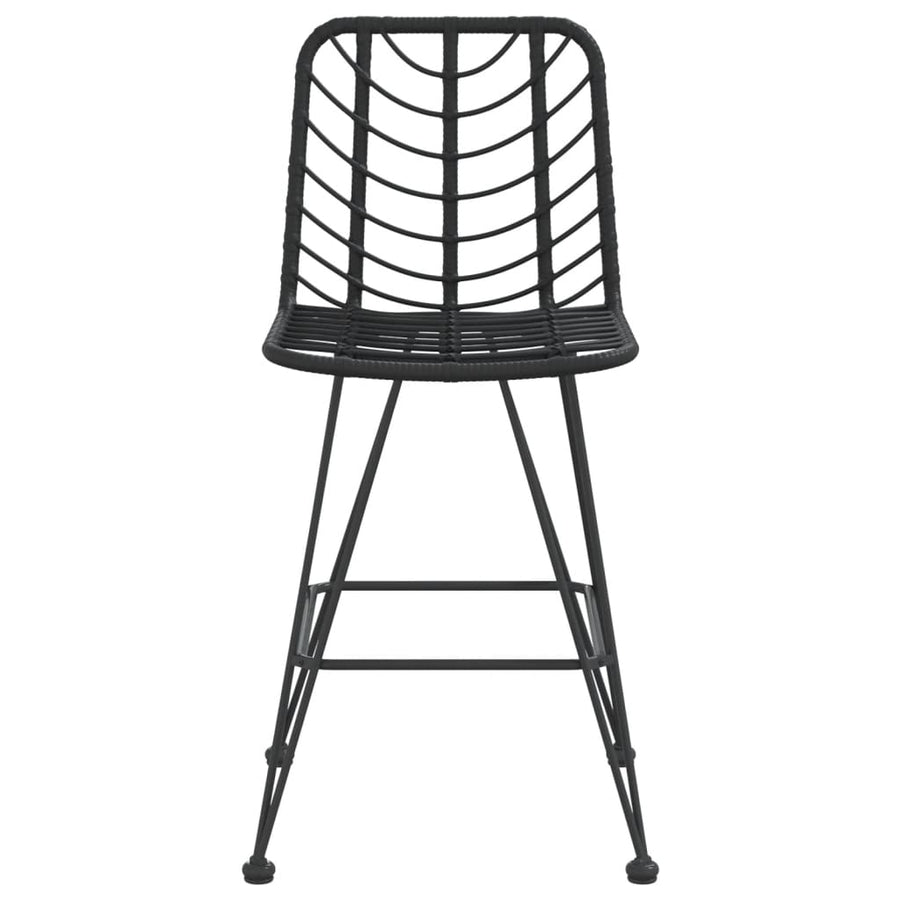 Barkrukken 45X56X103,5 Cm Pe-Ratten En Staal Zwart