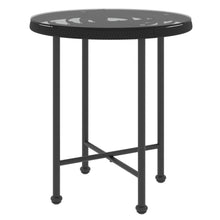 Eettafel Ø50 Cm Gehard Glas En Staal Zwart
