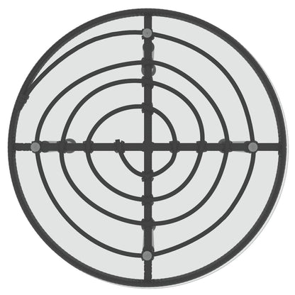 Eettafel Ø50 Cm Gehard Glas En Staal Zwart