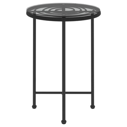 Eettafel Ø55 Cm Gehard Glas En Staal Ø 55 x 74 cm
