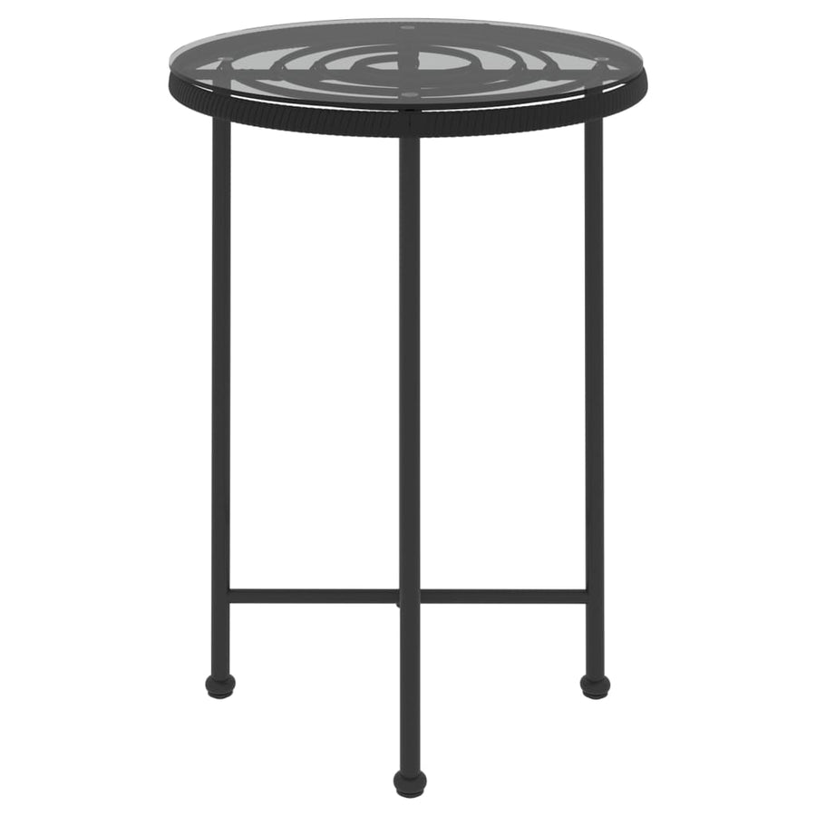 Eettafel Ø55 Cm Gehard Glas En Staal Ø 55 x 74 cm