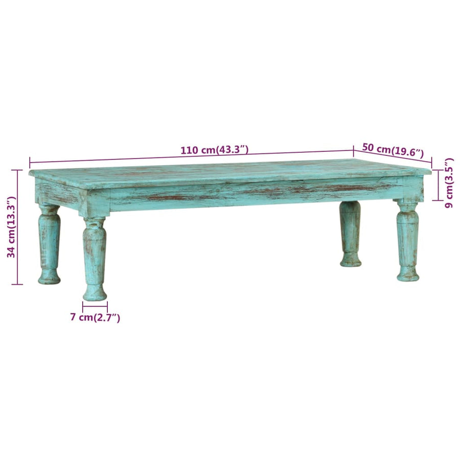 Salontafel 110X50X34 Cm Massief Gerecycled Hout