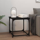 Side table 40x40x40 cm treated wood black