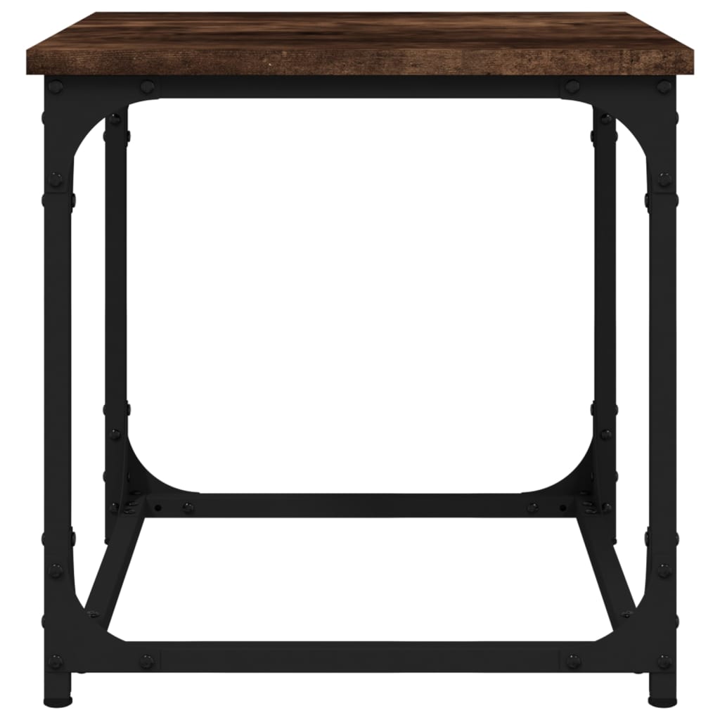 Salontafel 40X40X40 Cm Bewerkt Hout Kleurig Gerookt eiken