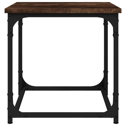 Salontafel 40X40X40 Cm Bewerkt Hout Kleurig Gerookt eiken