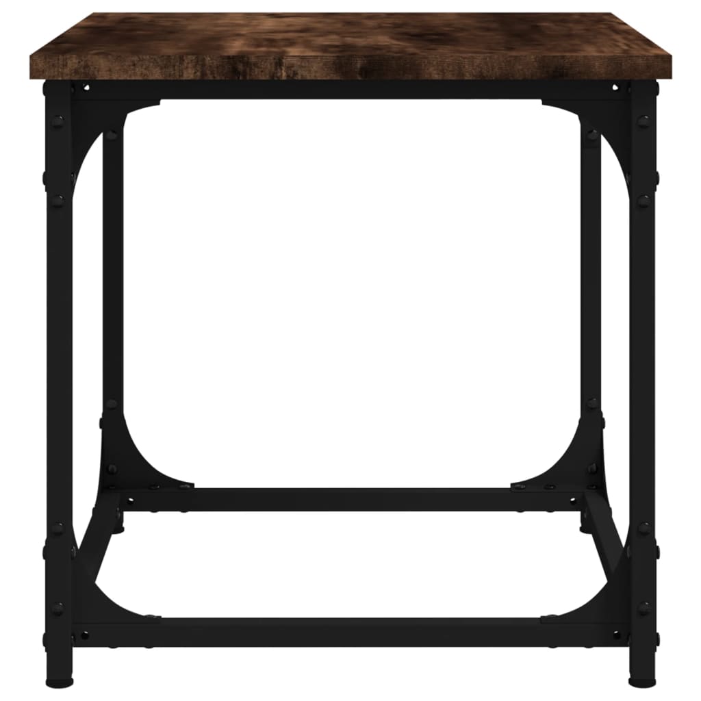 Salontafel 40X40X40 Cm Bewerkt Hout Kleurig Gerookt eiken