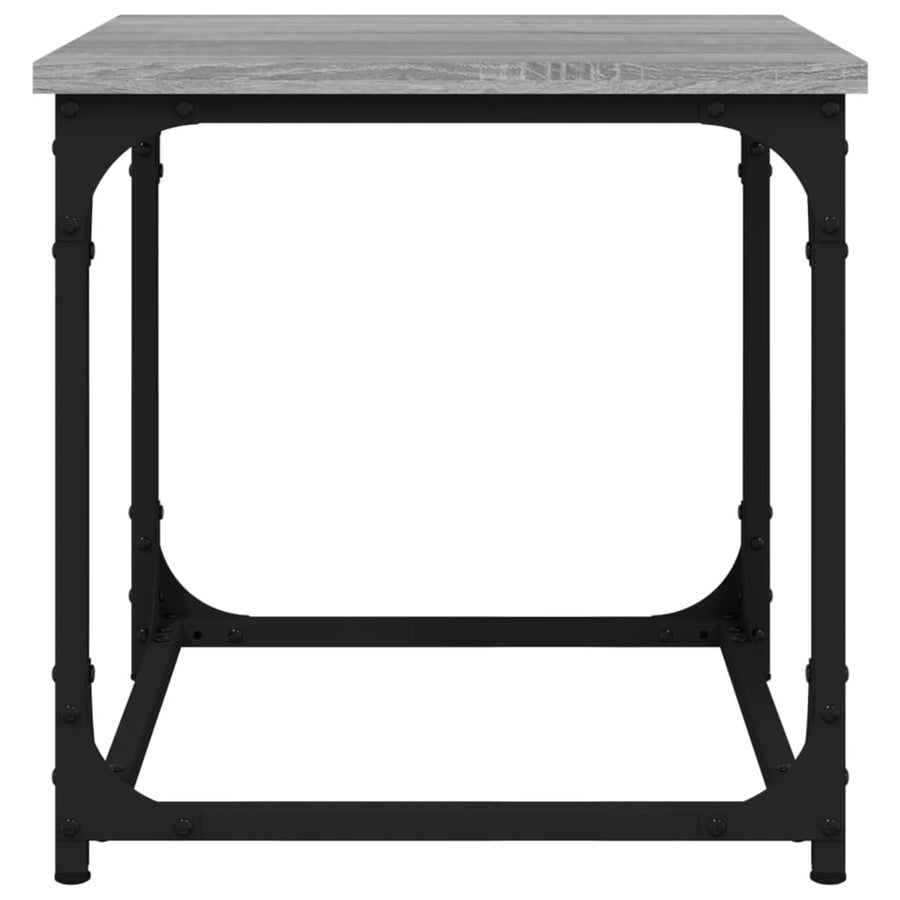 Bijzettafel 40X40X40 Cm Bewerkt Hout Eikenkleurig Grijs sonoma