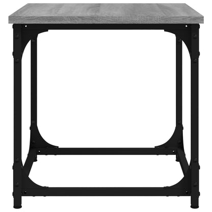 Bijzettafel 40X40X40 Cm Bewerkt Hout Eikenkleurig Grijs sonoma
