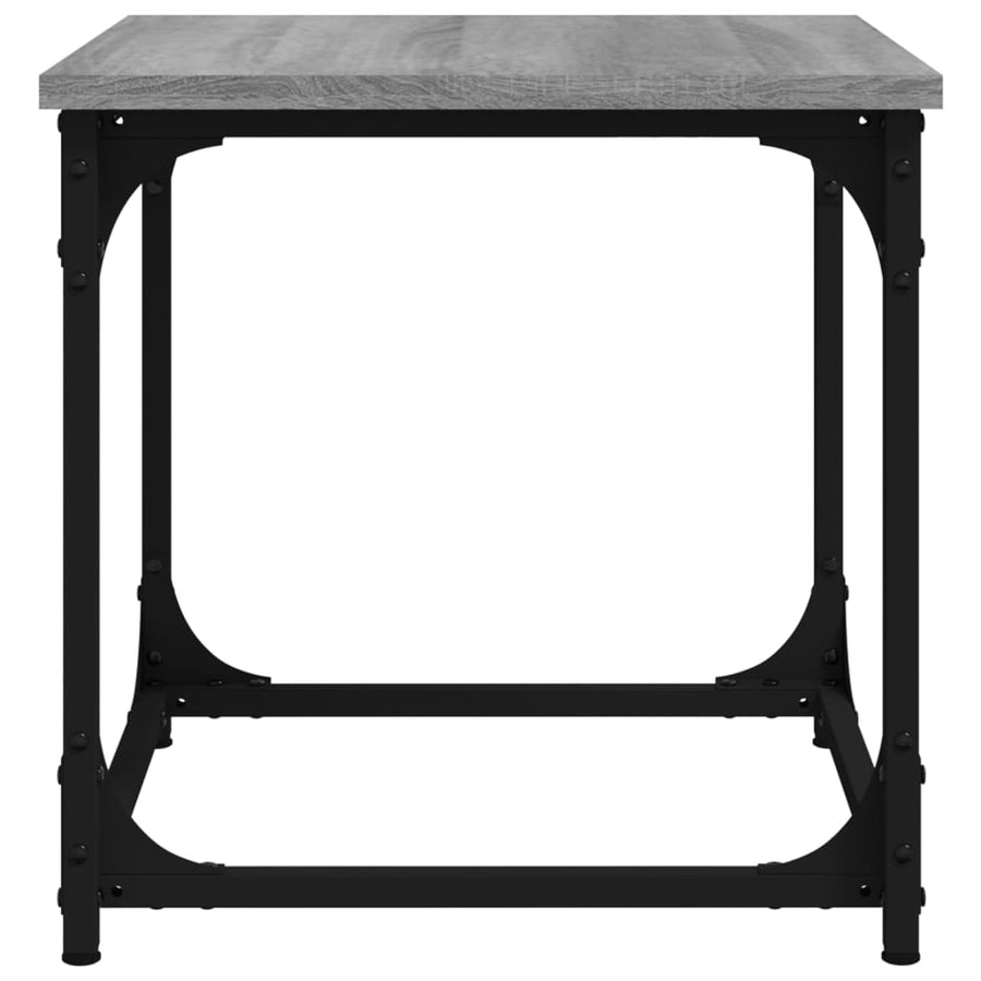 Bijzettafel 40X40X40 Cm Bewerkt Hout Eikenkleurig Grijs sonoma