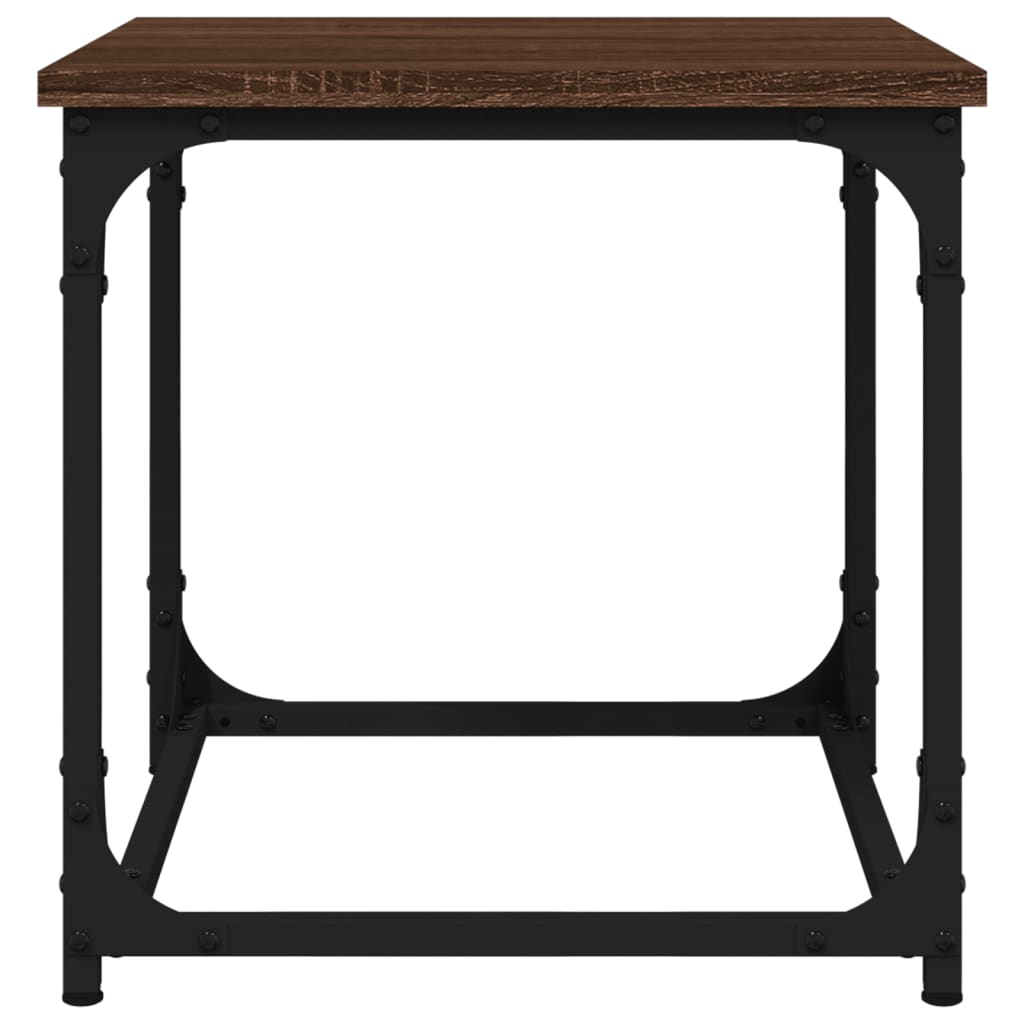 Bijzettafel 40X40X40 Cm Bewerkt Hout bruin eikenkleur
