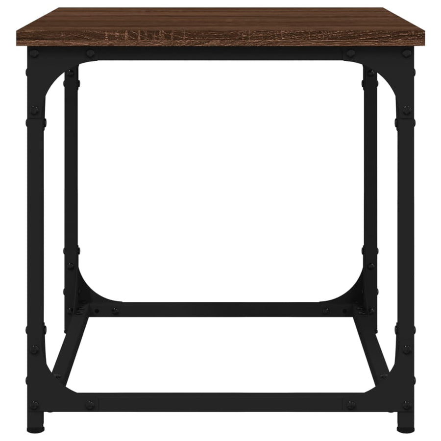 Bijzettafel 40X40X40 Cm Bewerkt Hout bruin eikenkleur