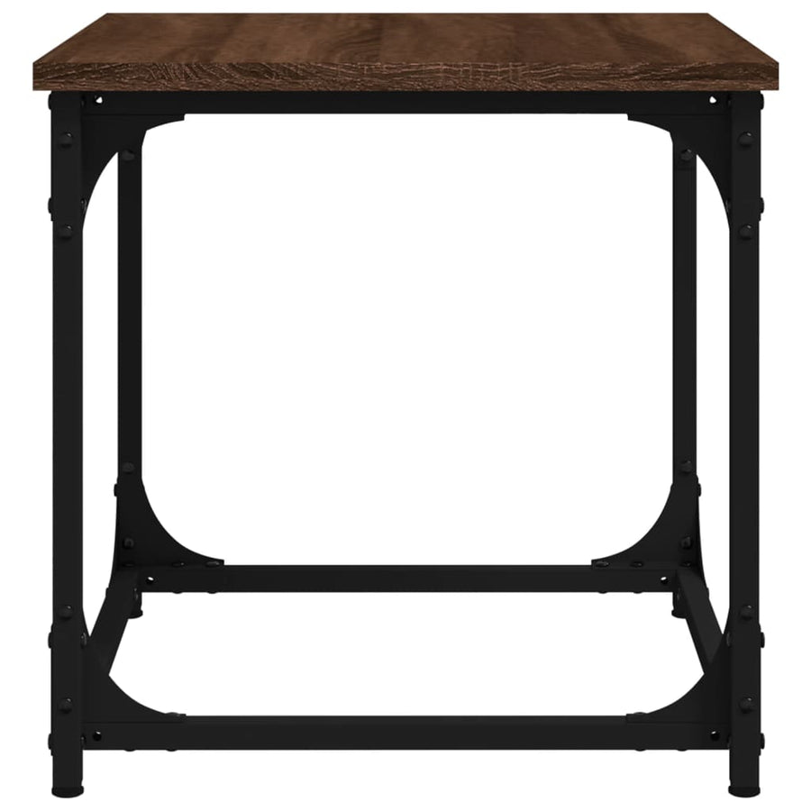 Bijzettafel 40X40X40 Cm Bewerkt Hout bruin eikenkleur