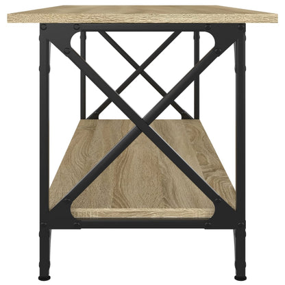 Salontafel 100x45x45 cm bewerkt hout en ijzer sonoma eikenkleur