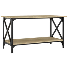 Salontafel Bewerkt Hout En Ijzer Kleur 80 x 45 x 45 cm Sonoma eiken