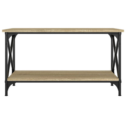Salontafel Bewerkt Hout En Ijzer Kleur 80 x 45 x 45 cm Sonoma eiken