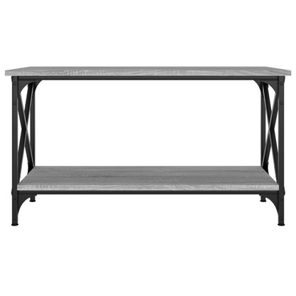 Salontafel Bewerkt Hout En Ijzer Eiken 80 x 45 x 45 cm Grijs sonoma