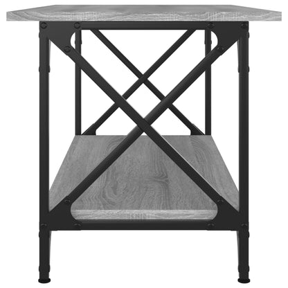 Salontafel Bewerkt Hout En Ijzer Eiken 80 x 45 x 45 cm Grijs sonoma
