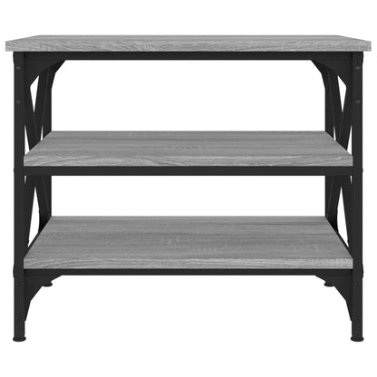 Bijzettafel 55X38X45 Cm Bewerkt Hout Eikenkleurig Grijs sonoma