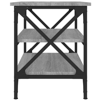 Bijzettafel 55X38X45 Cm Bewerkt Hout Eikenkleurig Grijs sonoma
