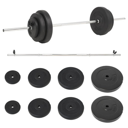 Halter Met Gewichten 60 Kg 2x 7.5 kg + 2x 5 kg + 2x 1.25 kg + 2x 15 kg