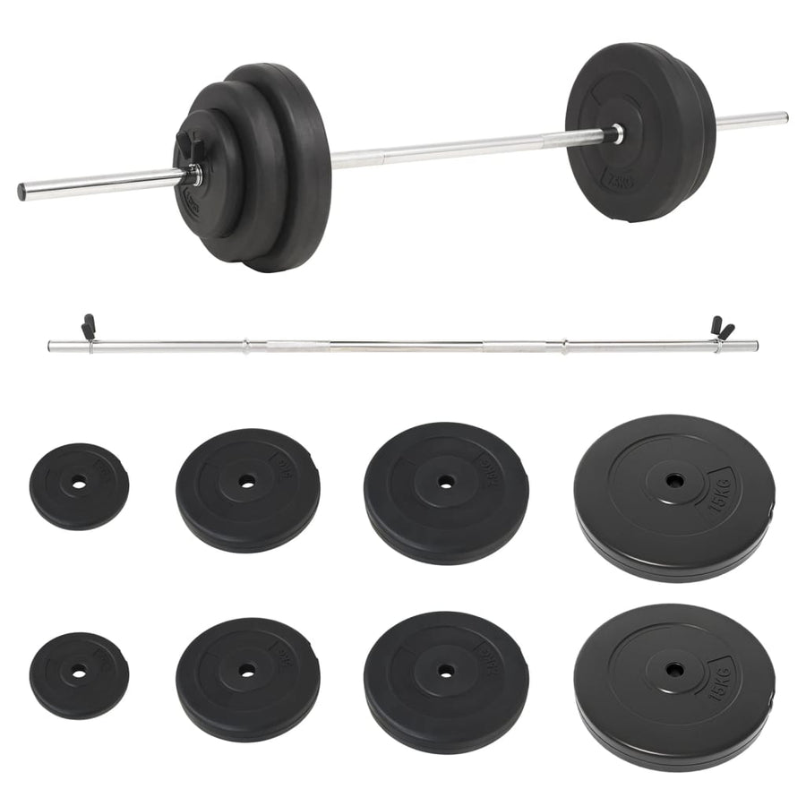 Halter Met Gewichten 60 Kg 2x 7.5 kg + 2x 5 kg + 2x 1.25 kg + 2x 15 kg