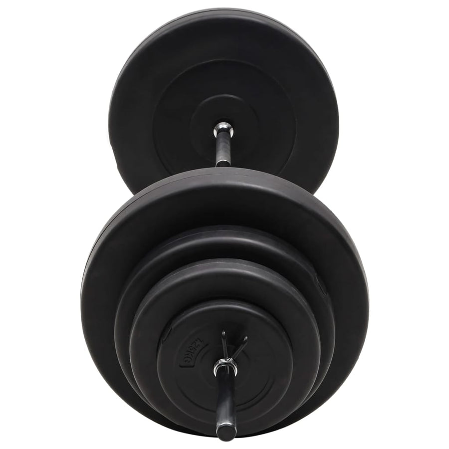 Halter Met Gewichten 60 Kg 2x 7.5 kg + 2x 5 kg + 2x 1.25 kg + 2x 15 kg