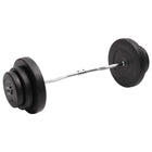 Halterset 60 kg verchroomd staal beton
