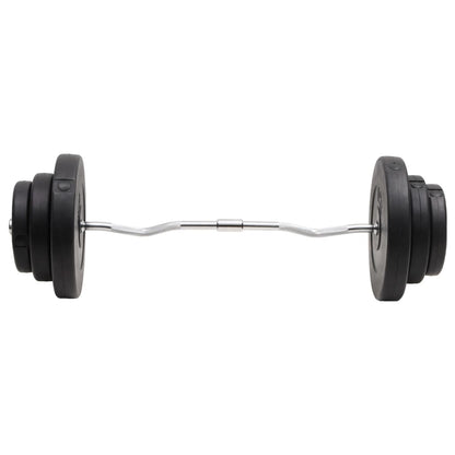 Halter Gebogen Met Gewichten 60 kg Curlstang