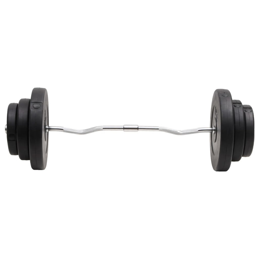 Halter Gebogen Met Gewichten 60 kg Curlstang